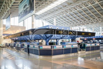 机场旅客服务值机柜台行李托运处图片素材下载 科学技术素材下的交通运输图片素材