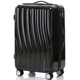 MD 摩登 弧形波浪贝壳纹纯色万向轮旅行拉杆箱 旅行箱包 26寸托运箱 I007: 亚马逊中国: 服饰箱包