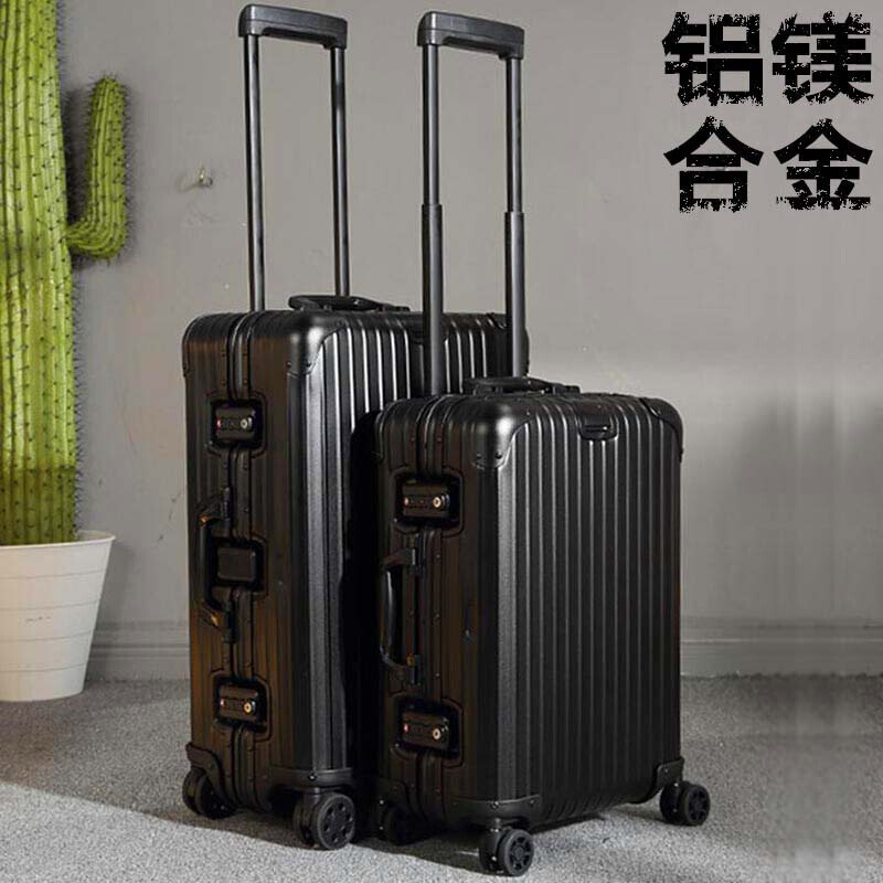 2018新品小米粒拉杆箱金属小米粒拉杆箱登机箱托运行李箱小米粒拉杆箱20寸登机旅行箱全金属镁铝合金托 银色 21